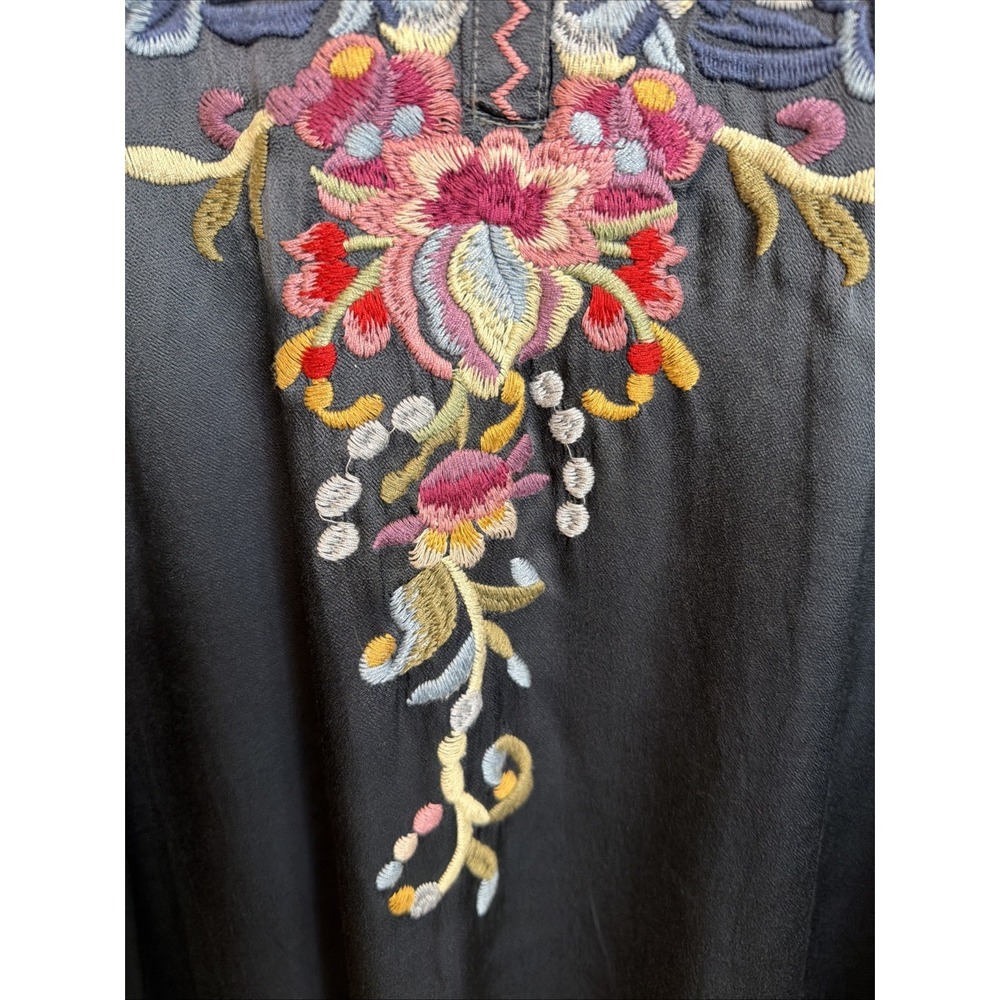 Johnny Was Esta Satin Blouse - Picture 4 of 8